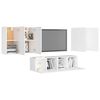 vidaXL 6 Piece TV Cabinet Set White Engineered Wood