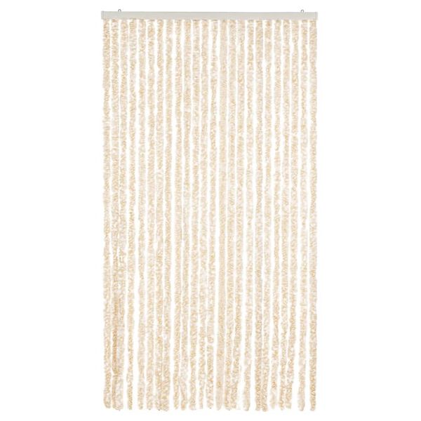 vidaXL Fly Curtain Beige and White 100x230 cm Chenille