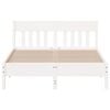 vidaXL Bed Frame without Mattress White 120x200 cm Solid Wood Pine