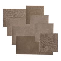 WallArt Leather Tiles Argyle Smokey Taupe 32 pcs
