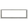 vidaXL Wall Cube Shelf 4 pcs Concrete Grey 80x15x26.5 cm Engineered Wood