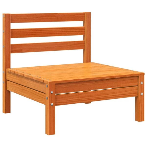 vidaXL Garden Sofas Armless 4 pcs Wax Brown Solid Wood Pine