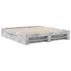 vidaXL Bed Frame Concrete Grey 200 x 200 cm Engineered Wood