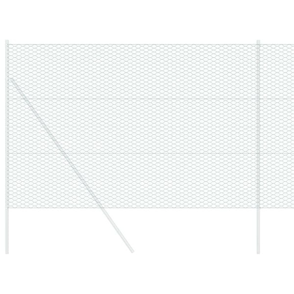 vidaXL Hexagon Fence Green 1.4 x 25 m Steel