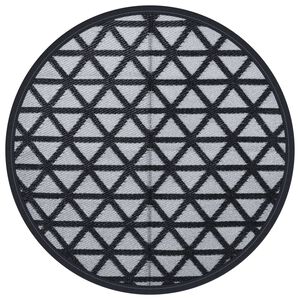 vidaXL Outdoor Carpet ARAKIL Black &Oslash;120 cm PP