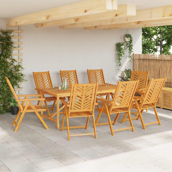 vidaXL Garden Chair 8 pcs Brown 57 x 72 x 109 cm Solid Acacia Wood