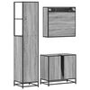 vidaXL 3 Piece Bathroom Furniture Set Grey Sonoma Engineered Wood