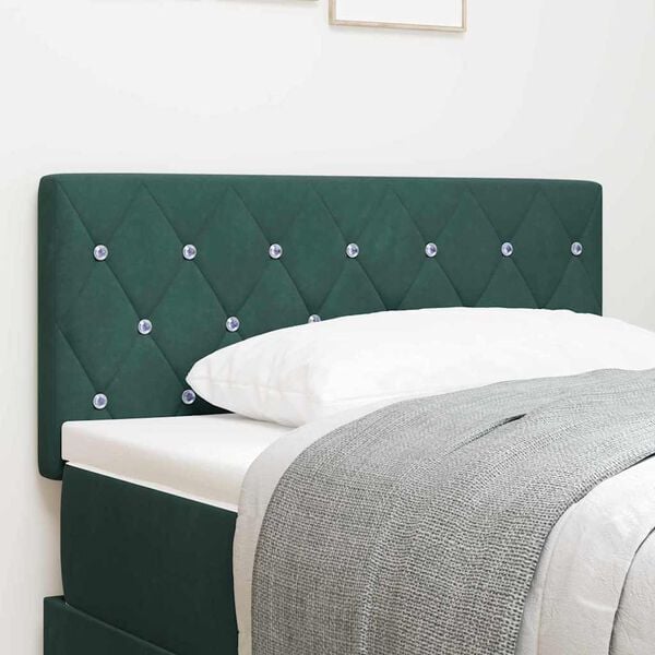 vidaXL Headboard with Headboard Dark Green 90 cm Faux Leather