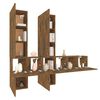 vidaXL 7 Piece TV Cabinet Set Smoked Oak Engineered Wood