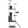 vidaXL Cat Tree with Sisal Scratching Posts Dark Grey 175 cm