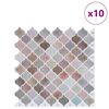 vidaXL Lanturn Tile 10 pcs Beige 27 x 27 cm Polyurethane and PET