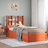 vidaXL Bed Frame without Mattress Wax Brown 75x190 cm Small Single Solid Wood Pine