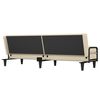 vidaXL Sofa Bed with Armrests Cream Fabric