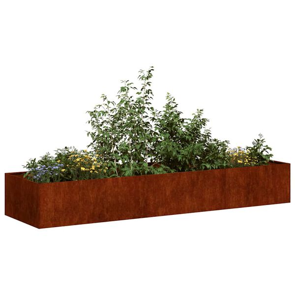 vidaXL Planter Rusty 280x80x40 cm Weathering Steel