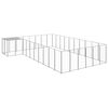 vidaXL Dog Kennel | Silver Grey | Polyethylene, Powder-Coated Steel | 19.36 m&sup2;