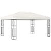 vidaXL Gazebo | Cream | Polyester | 3x4 m | Durable | Gazebo | Rectangular
