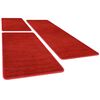 vidaXL Bed Carpets Shaggy High Pile 3 pcs Red
