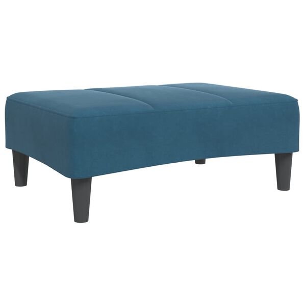 vidaXL Footstool Blue 77x55x31 cm Velvet
