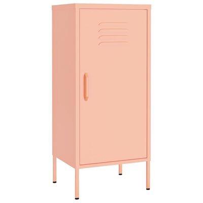 vidaXL Storage Cabinet Pink 42.5x35x101.5 cm Steel