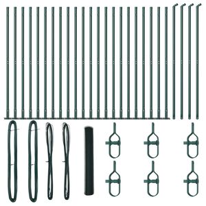 vidaXL Welded Wire Fence with Concrete Base 50 x 1.2 m (W x H)