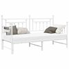 vidaXL Daybed Frame with Headboard White 75 x 190 cm Steel