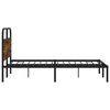 vidaXL Bed Frame Without Mattress 140x190 cm Smoked Oak Engineered Wood