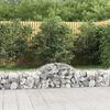 vidaXL Arched Gabion Baskets 8 pcs 200x50x40/60 cm Galvanised Iron
