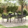 vidaXL Garden Dining Set 5 pcs Grey Poly Rattan