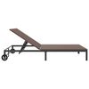 vidaXL Sunbed Reclining 1-person Brown 206 x 115 x 75 cm Poly Rattan