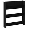 vidaXL Shoe Cabinet 2 pcs Black Oak 86 x 18 x 90 cm Engineered Wood