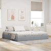 vidaXL Storage Bed with Mattress Light Grey 200 x 200 cm Fabric