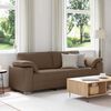 vidaXL Sofa Brown 219 x 77 x 82 cm Fabric