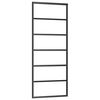 vidaXL Sliding Door with Hardware Set 76x205 cm ESG Glass&Aluminium