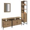 vidaXL Bathroom Furniture Set 4 pcs Artisan Oak Engineered Wood