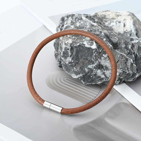 vidaXL Leather Cord Light Brown &Oslash;5 mm x 5 m Leather