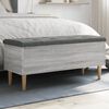 vidaXL Storage Bench Grey Sonoma 102x42x46 cm Engineered Wood
