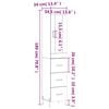 vidaXL Highboard Sonoma Oak 34.5x34x180 cm Engineered Wood