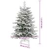 vidaXL Artificial Hinged Christmas Tree White 120 cm PE and PVC