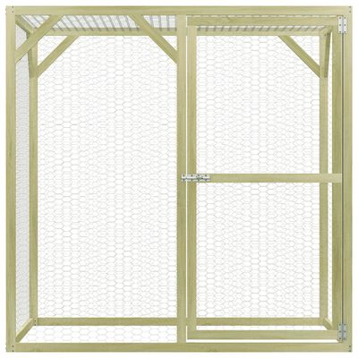 vidaXL Chicken Cage 1.5x1.5x1.5 m Impregnated Wood Pine and Steel