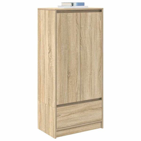 vidaXL Cabinet with Drawer Sonoma Oak 55.5x34x119.5 cm Engineered Wood