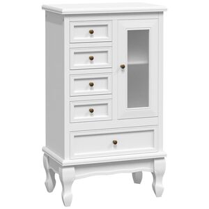 vidaXL Cabinet with 5 Drawers 2 Shelves White