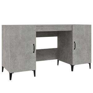 vidaXL Desk Concrete Grey 140x50x75 cm Engineered Wood