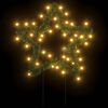 vidaXL Christmas Light Decorations with Spikes 3 pcs Star 50 LEDs 29 cm
