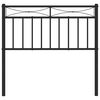 vidaXL Metal Replace Headboard Black 90 cm