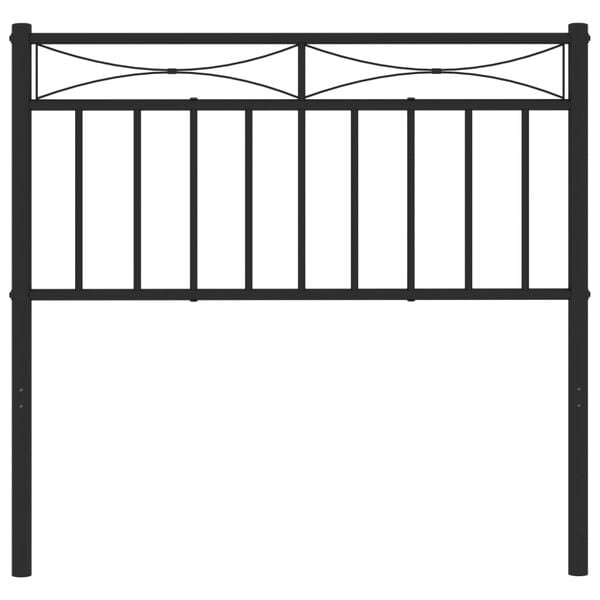 vidaXL Metal Replace Headboard Black 90 cm