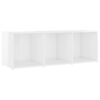vidaXL 3 Piece TV Cabinet Set High Gloss White Engineered Wood