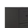 vidaXL Bedside Cabinets 2 pcs Black 36x39x43.5 cm Steel