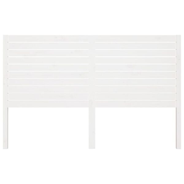 vidaXL Bed Headboard White 126x4x100 cm Solid Wood Pine