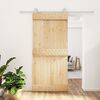 vidaXL Sliding Door with Hardware Set 95x210 cm Solid Wood Pine