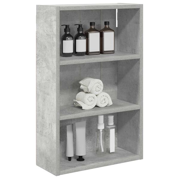 vidaXL Bathroom Wall Cabinet Concrete Grey 40 x 16 x 62.5 cm